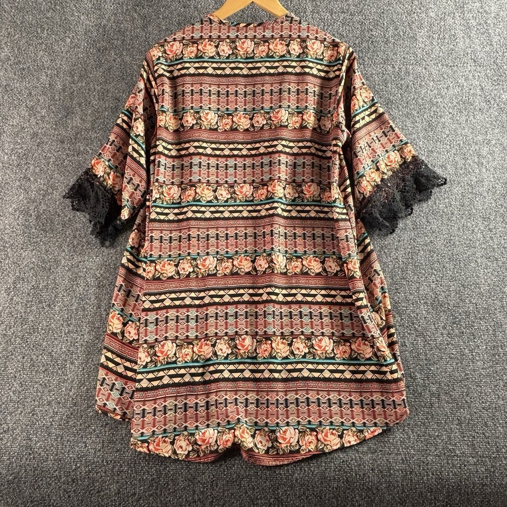 Happening in the Present Sheer Wrap Floral Print Y2K Womens M - Picture 4 of 7